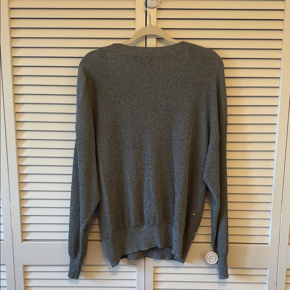 Alfani Silver Sequin Sweater Size 0X - Picture 6 of 6